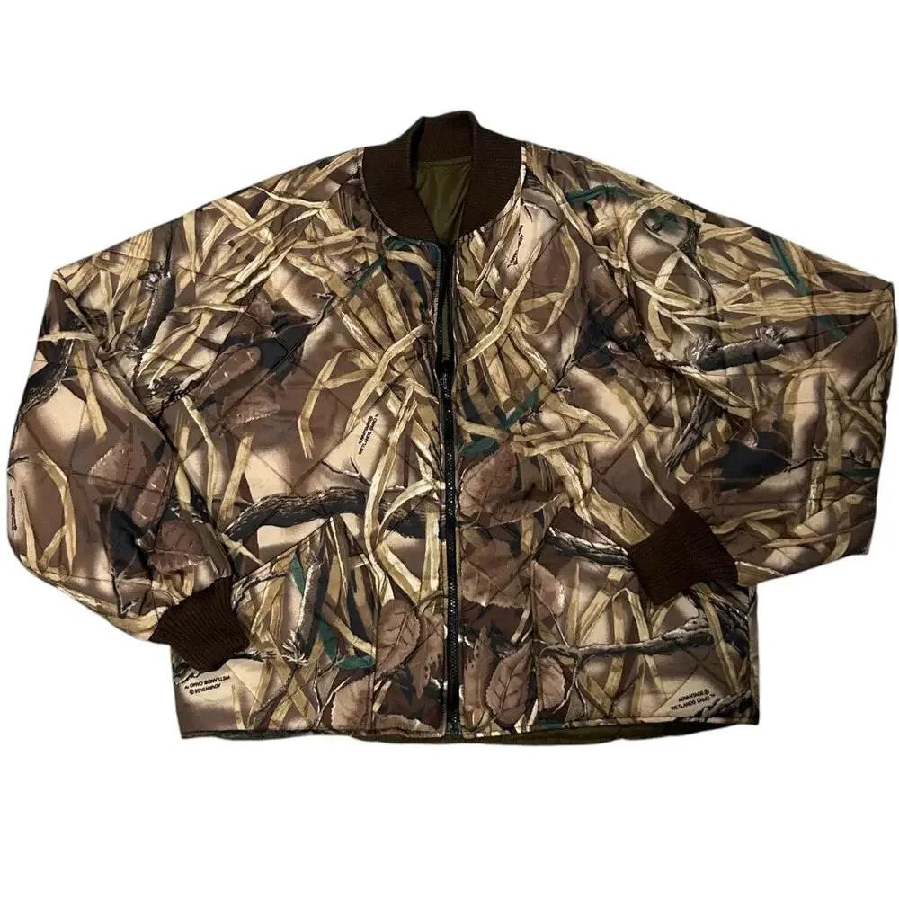 Reversible Camo Hunting Jacket Advantage Wetlands Camo Olive Mens XL
