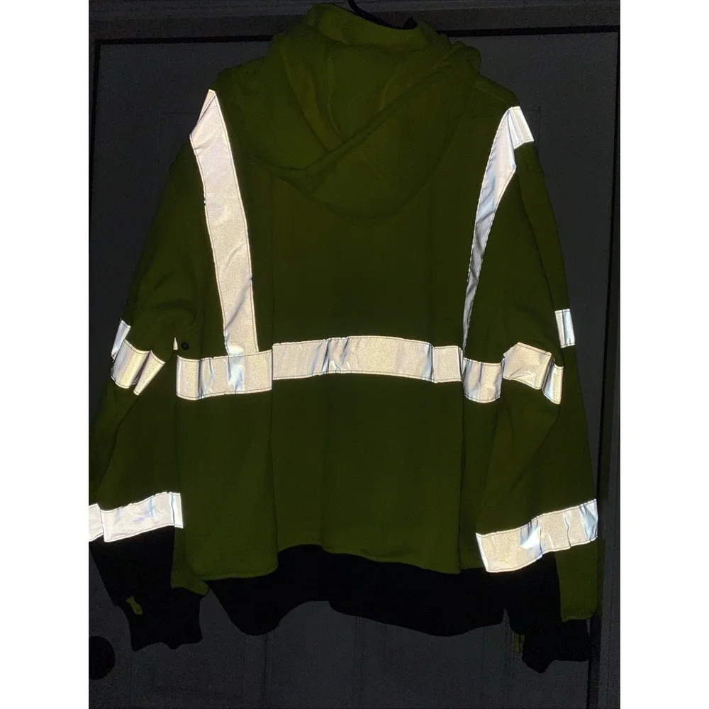 Reflective Apparel Jacket Coat Zip Up Mens XL Neon ANSI/ISEA 107-2020 Class 3