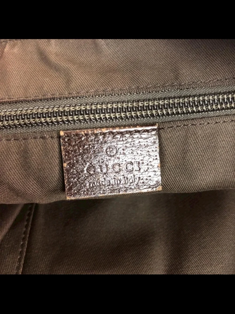 Gucci Beige/Brown Canvas Monogram Saddle Bag with Green/Red Web Strap