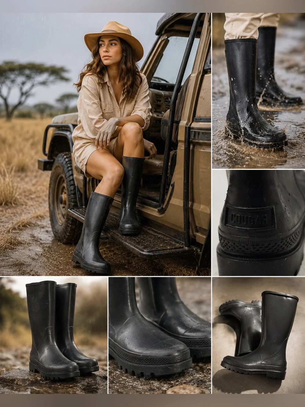 Cougar Charcoal Winter & Rain Boots