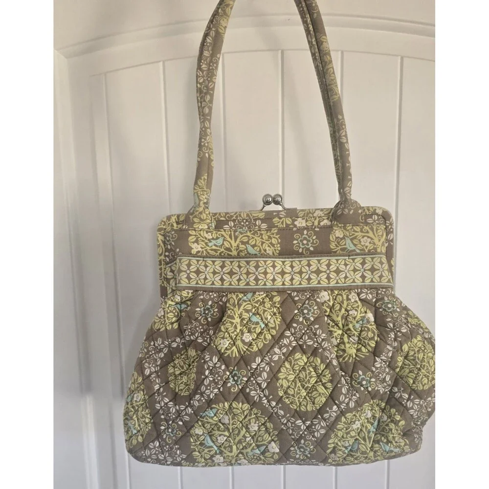Vera Bradley Alice Bluebird Sitting In A Tree Kiss Lock Clasp Handbag Purse 2010