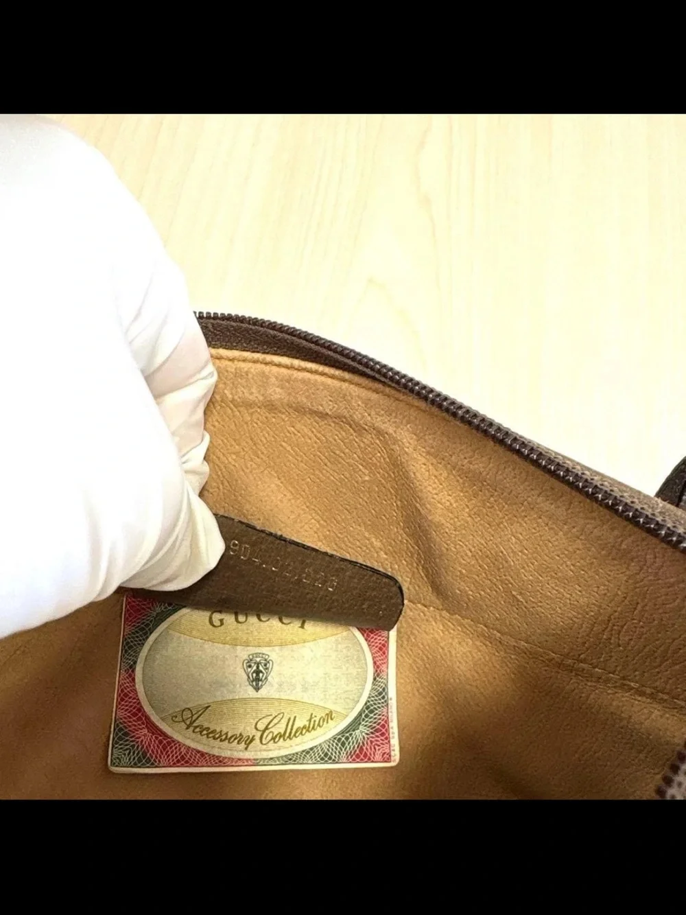 Gucci Beige/Brown Monogram Crossbody Bag with Gold-Tone GG