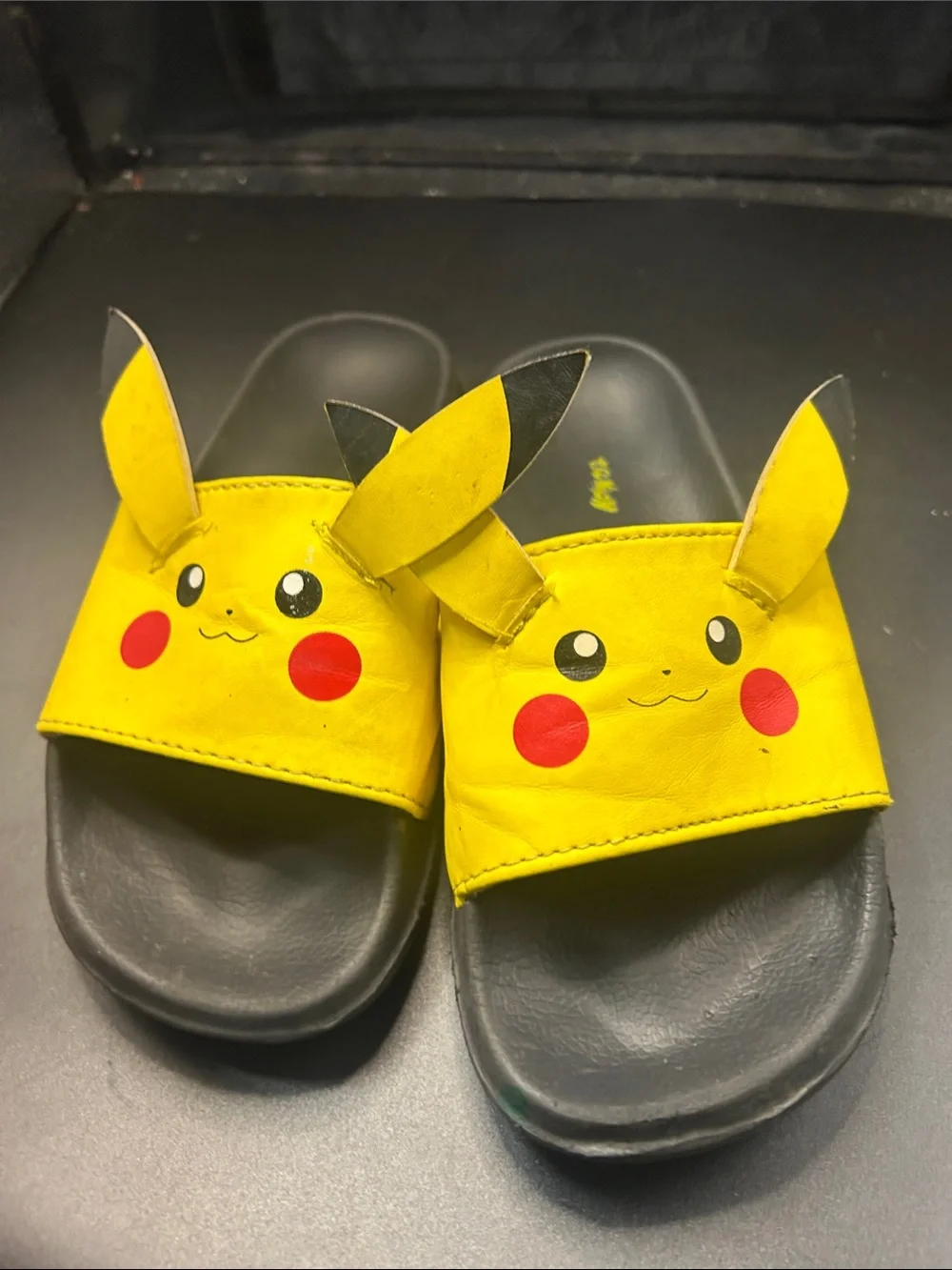Pokemon Yellow Pikachu Slide Sandals with Ear Accents