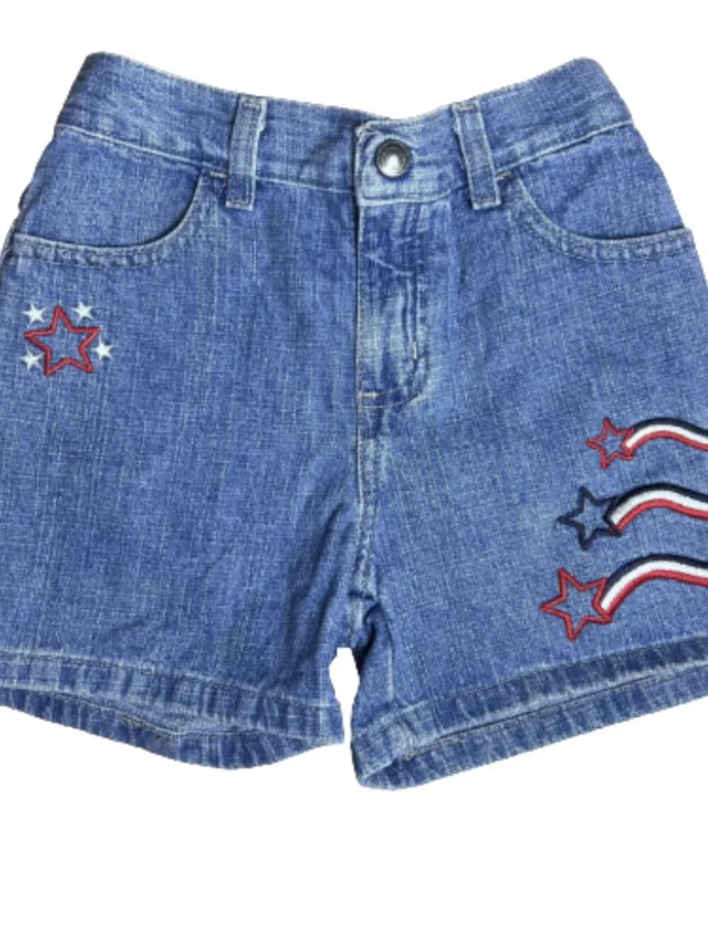 Vintage Americana Shooting Star Denim‎ Shorts Girls Size 7