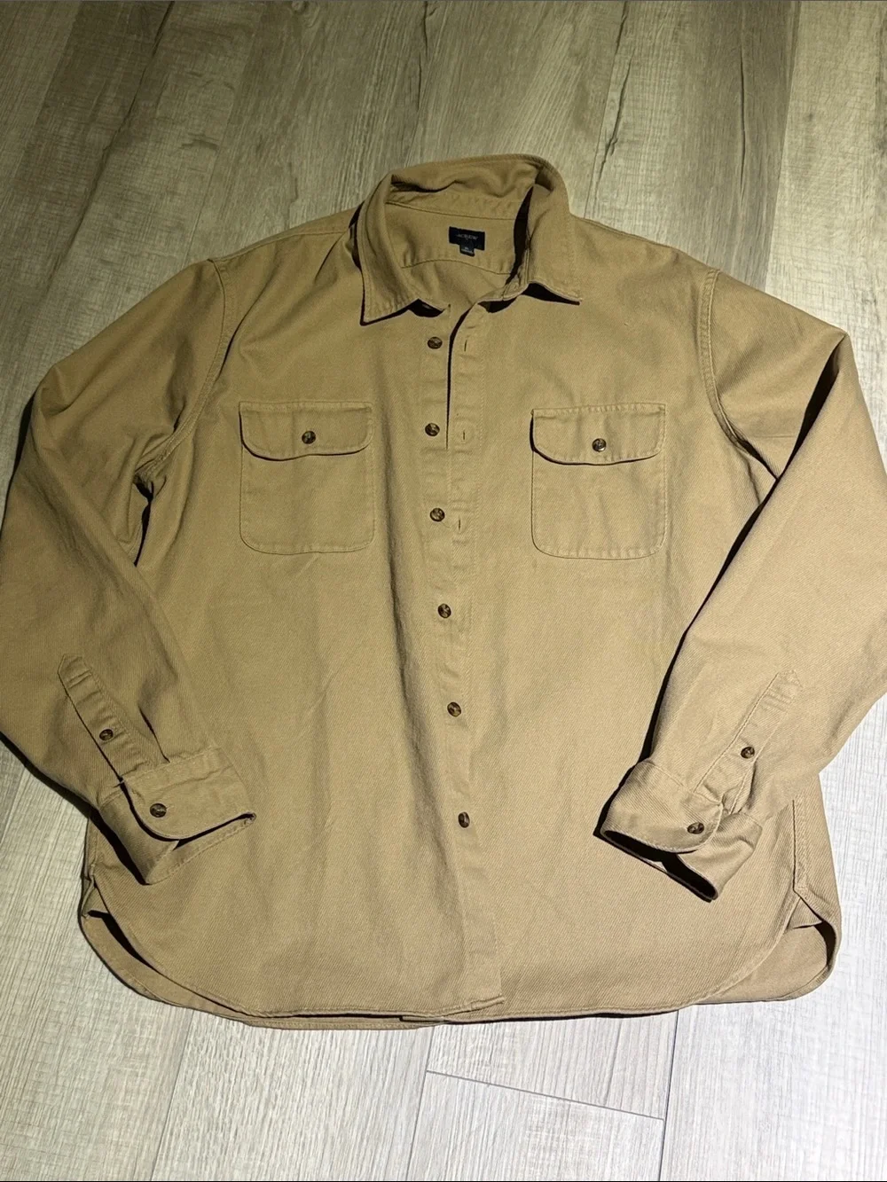 J. Crew Factory Tan Lightweight Shirt Jacket