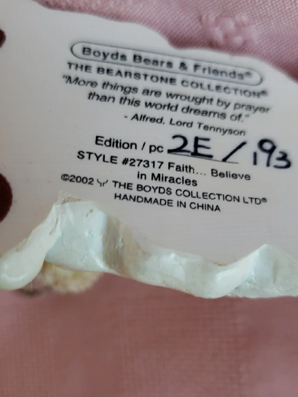 Boyds Bears Photo Frame 