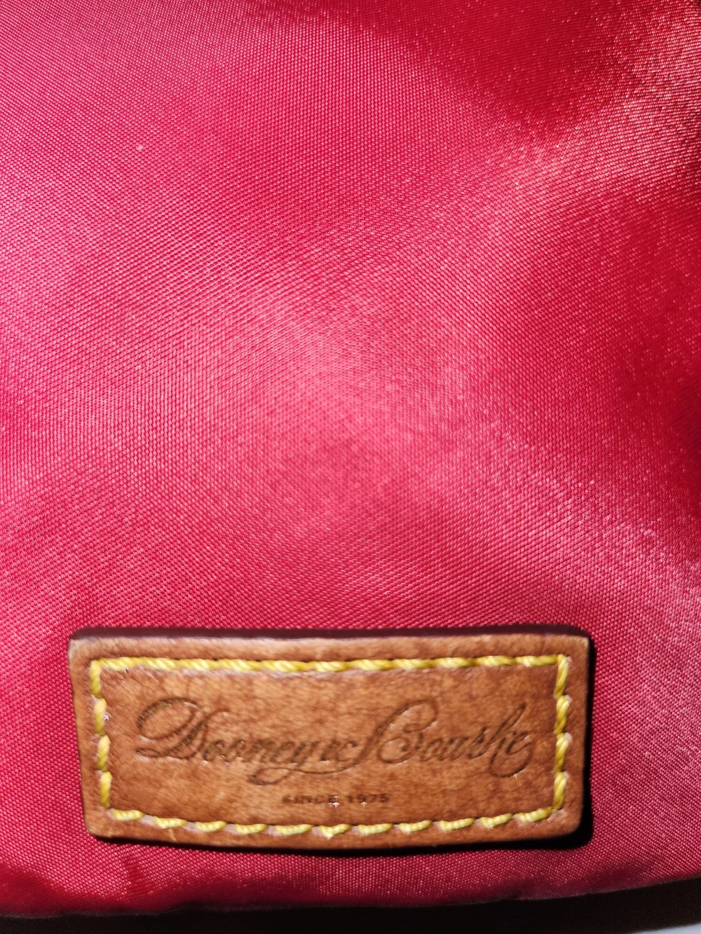 Dooney And Burke  Red Crossbody Bag with Dual Zip Pockets
