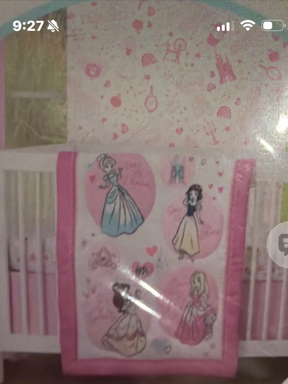 Disney Baby Pink and Blue Princess Crib Bedding Set