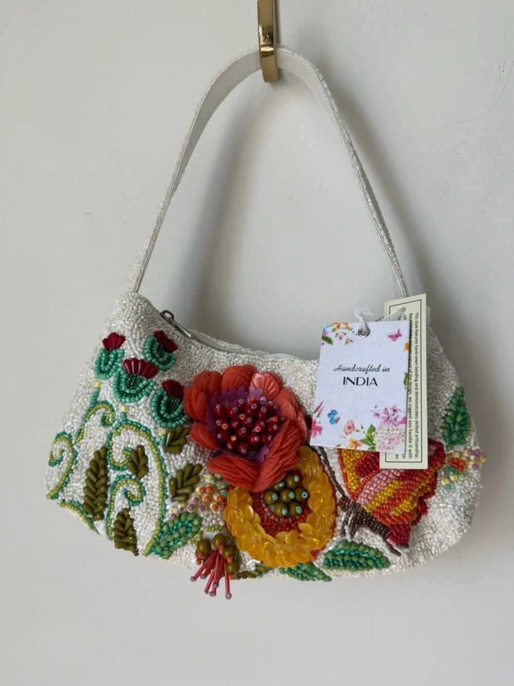 Beaded Butterfly Floral sequins Shoulder Bag