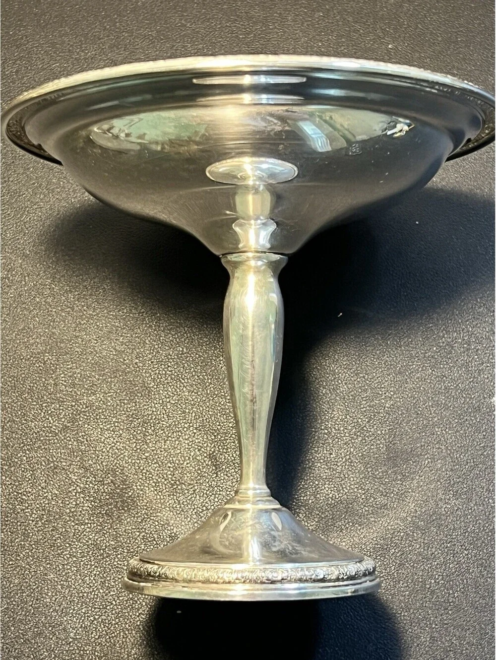 International Sterling 1939 Prelude Pedestal Compote Tazza Weighted T201, 6.5x6”