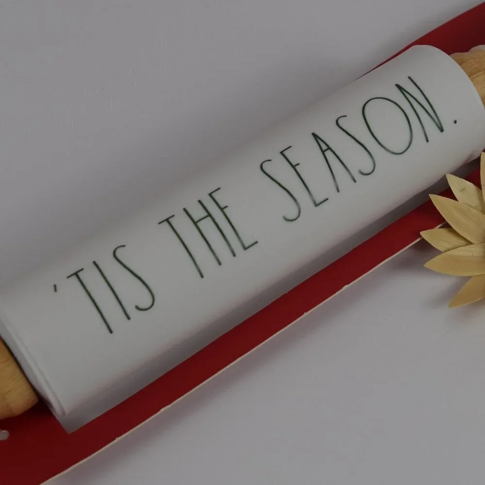 New Rae Dunn 'Tis the Season Rolling Pin Christmas Baking