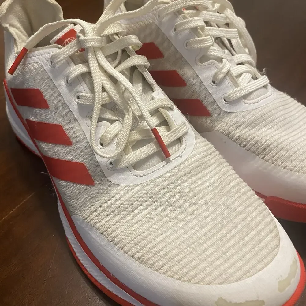 Adidas Crazyflight Women’s Volleyball Shoes White Red Size 9 Sneaker Low