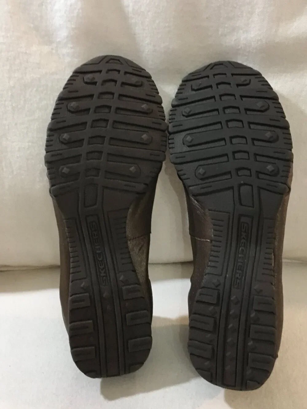 NWOT Skechers Originals Bikers Peep toe Shoe Bronze Brown