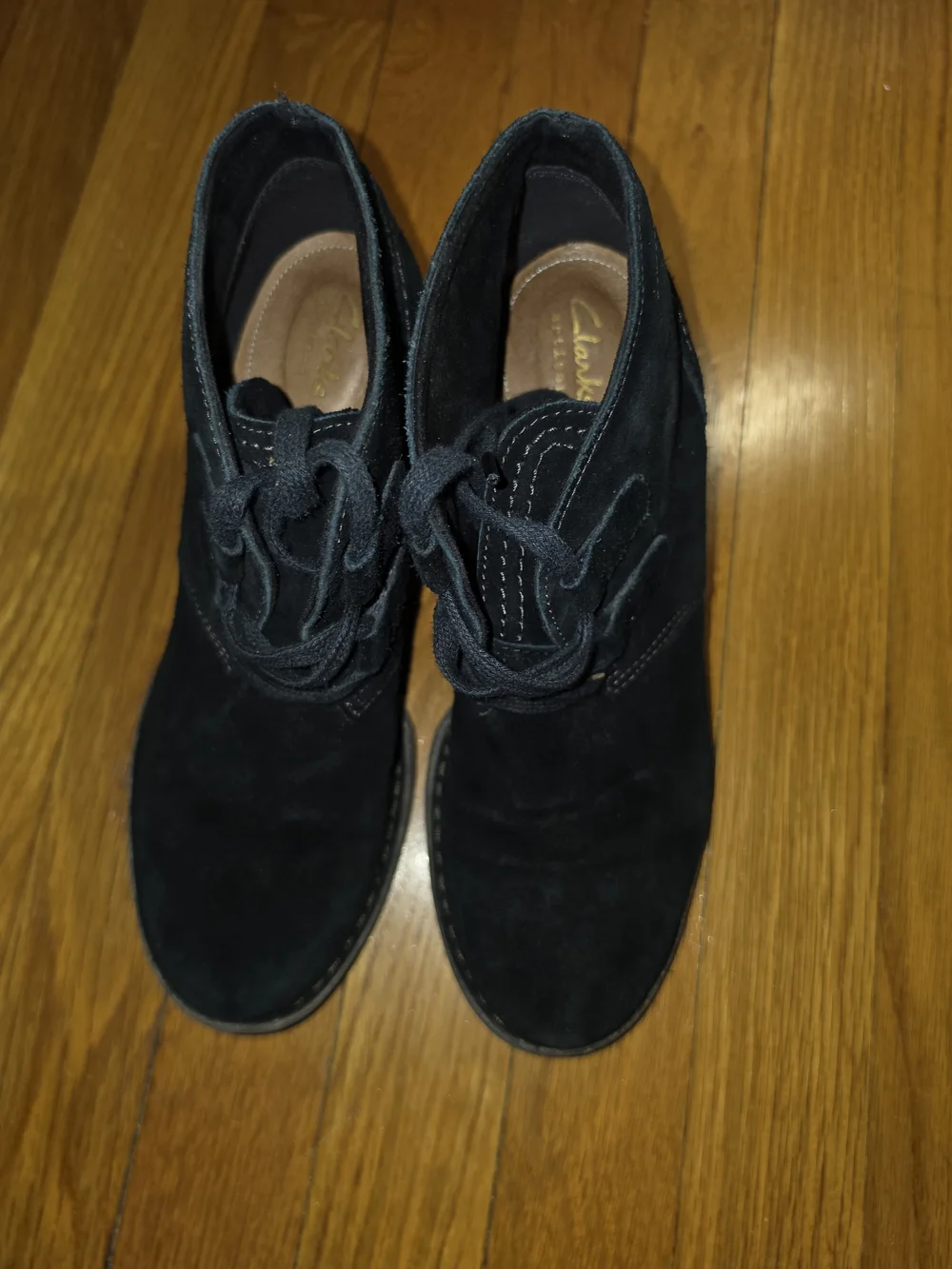 Clarks Artisan Black Suede Ankle Boots 7.5 M