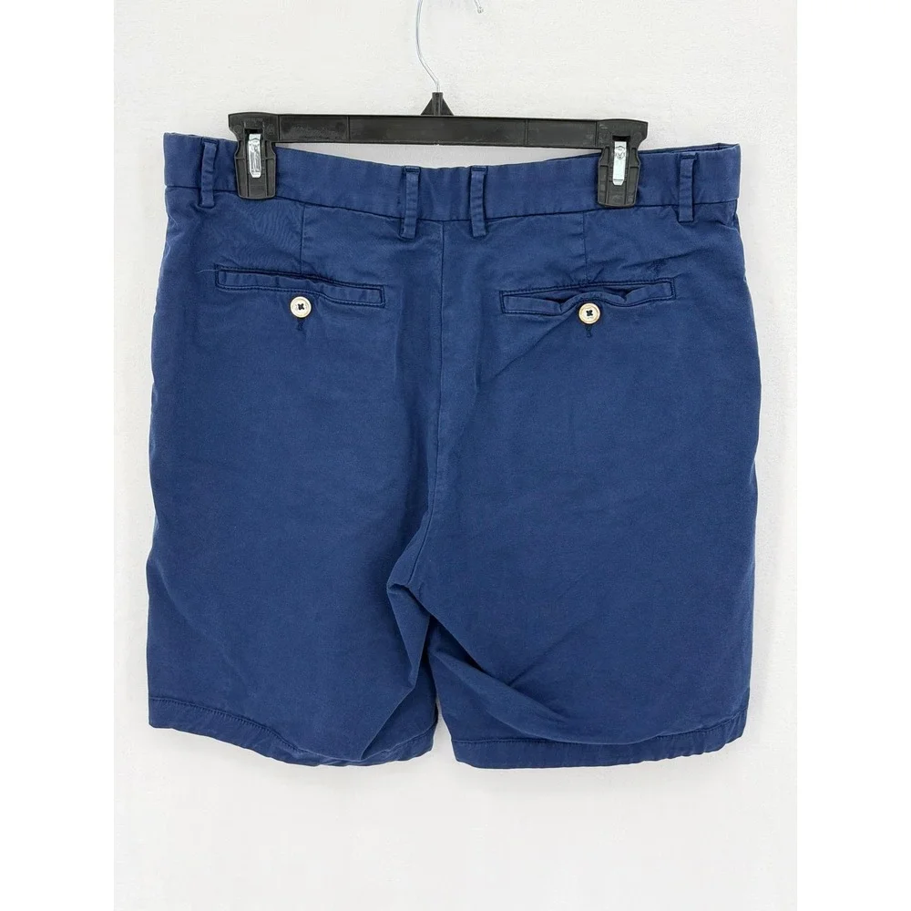 Robert Graham Shorts Mens 32 Navy Chino Classic Fit Stretch Casual Preppy Summer