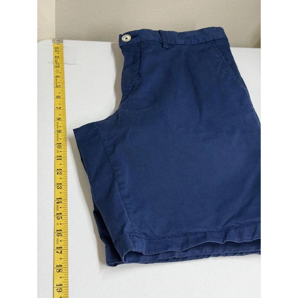 Robert Graham Shorts Mens 32 Navy Chino Classic Fit Stretch Casual Preppy Summer
