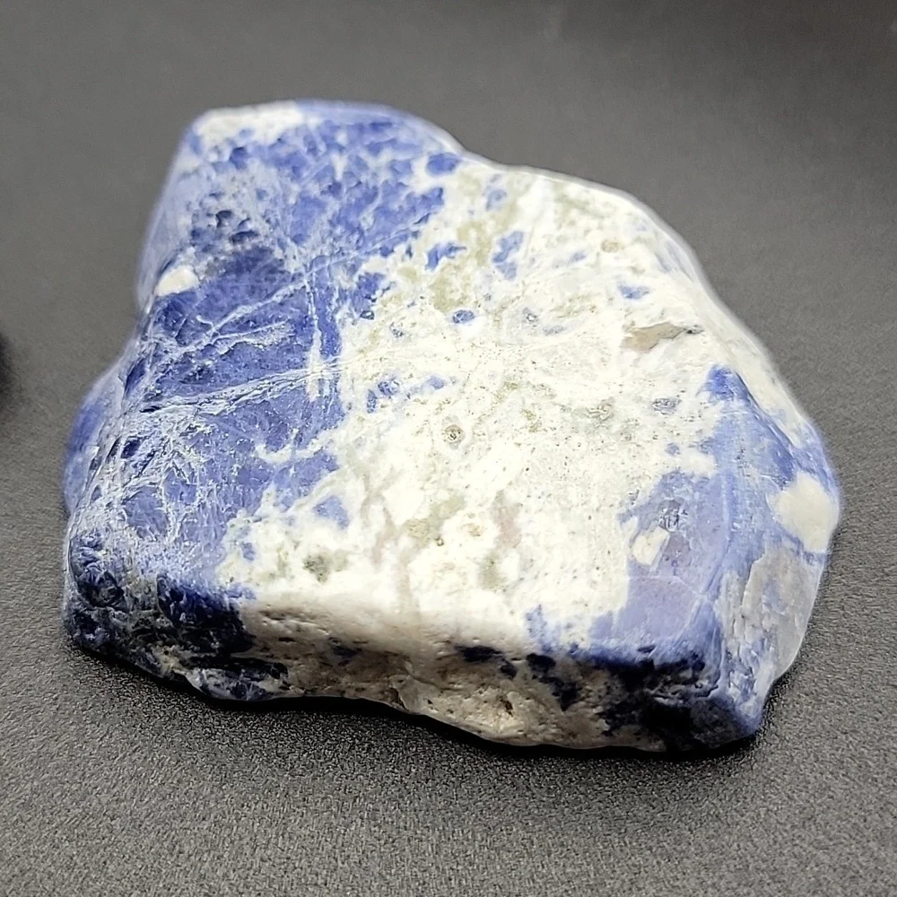 Lot of 2 pieces Raw Slab Blue White Sodalite Gemstone Polished Gemstone