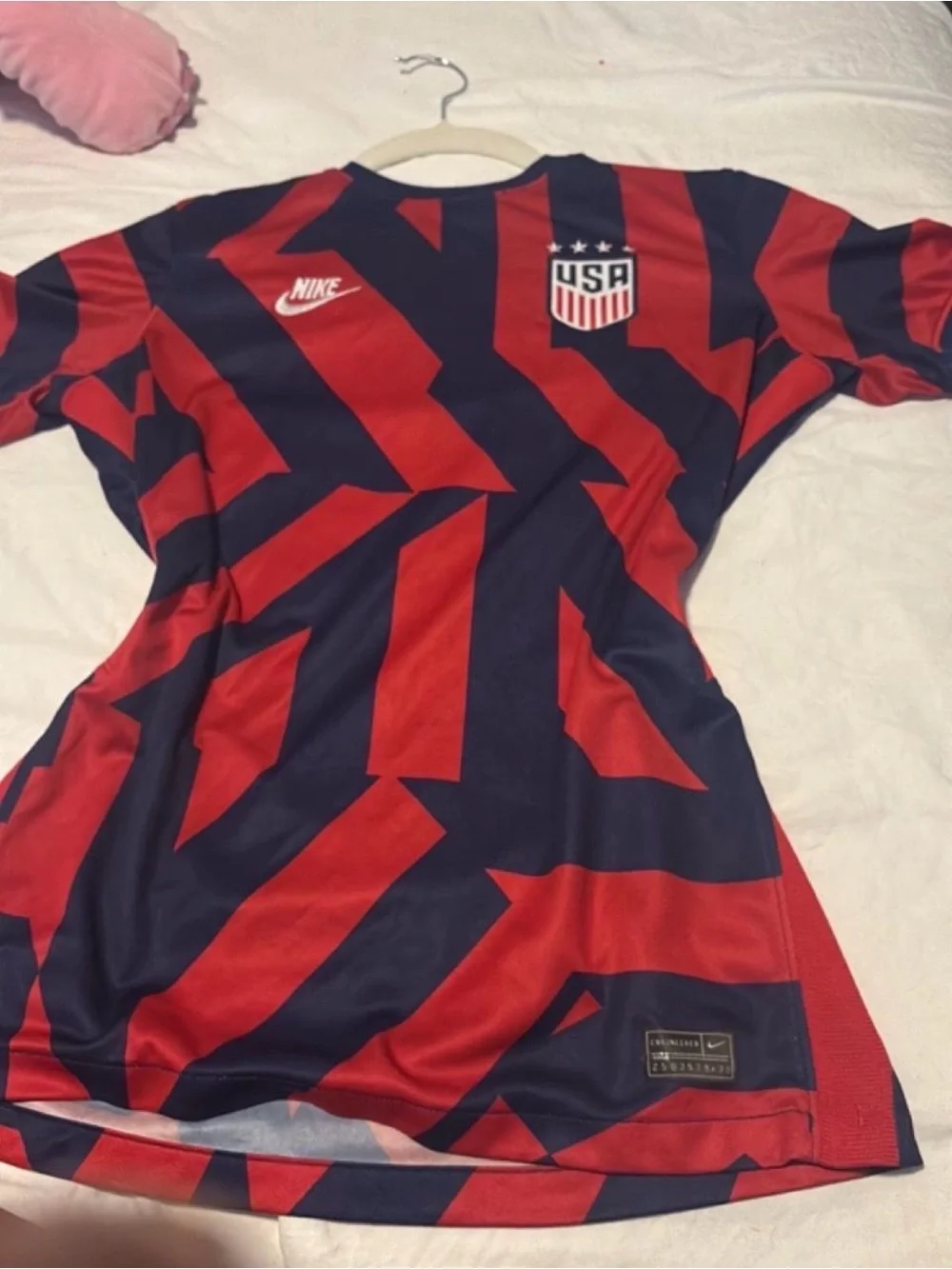 Nike Women's Short Sleeve Tee in Navy and Red