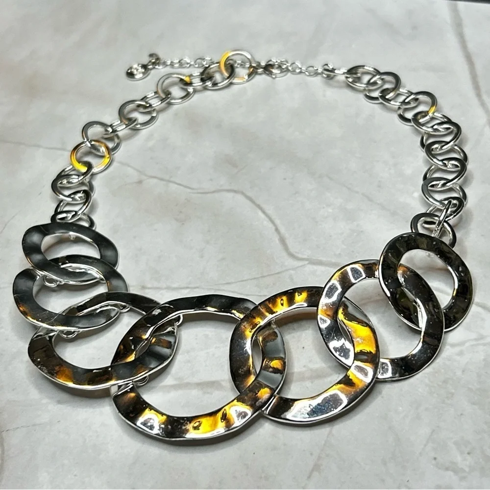 Dana Buchman Silver Chain Statement Necklace