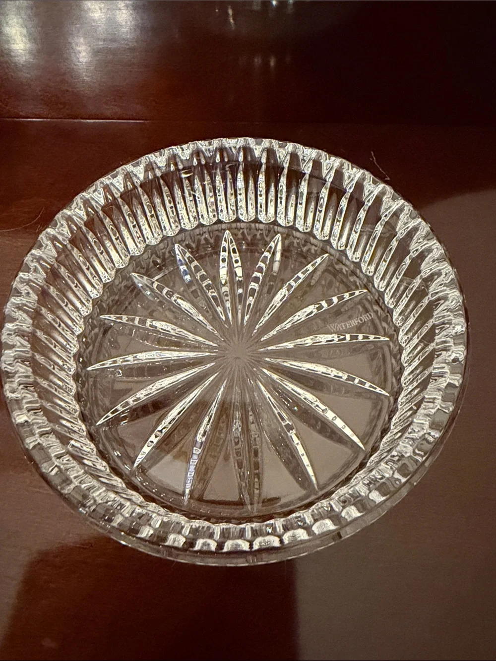 Waterford crystal wine bottle coaster