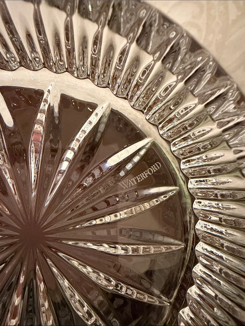Waterford crystal wine bottle coaster