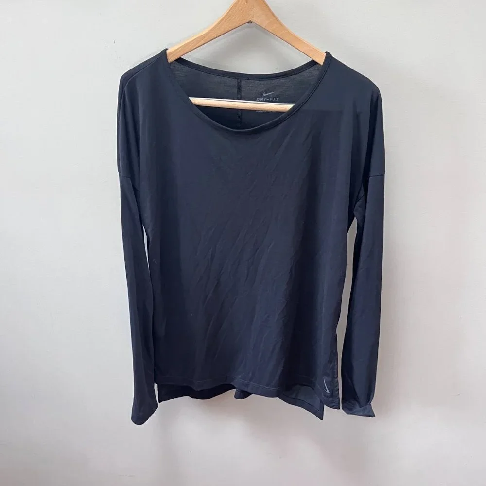 Nike Dri-fit‎ Yoga Layer Womens Long-Sleeve Training Top- Size S