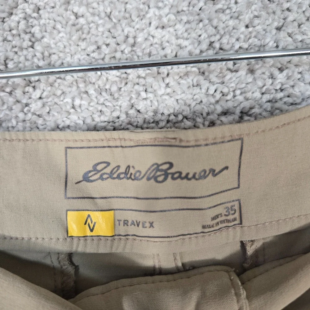 Eddie Bauer Travex‎ Shorts Men 35x10 Beige Nylon stretch Hiking