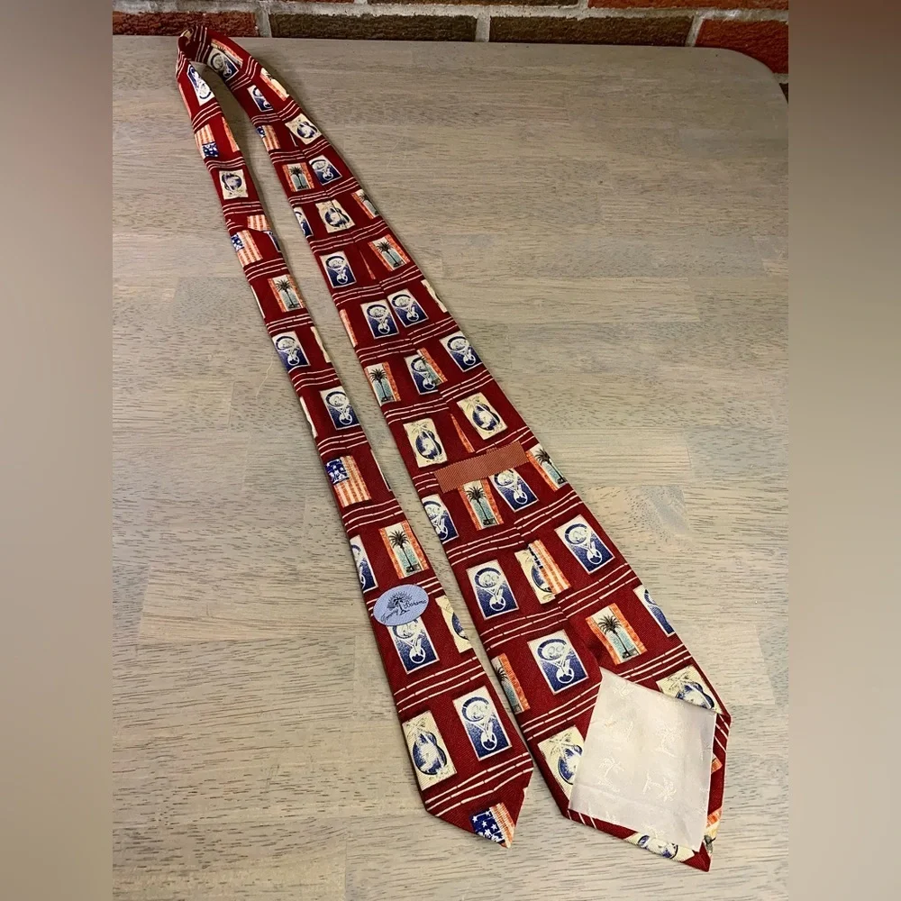 TOMMY BAHAMA  MEN'S  TIE ‎ 100%  SILK 57” long