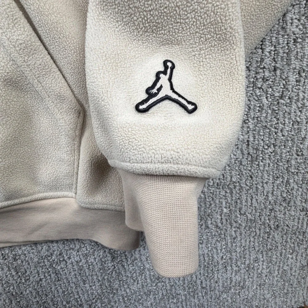 Jordan Fleece Hoodie Mens Small Beige Tan‎ Air Jordan Pullover Sweatshirt