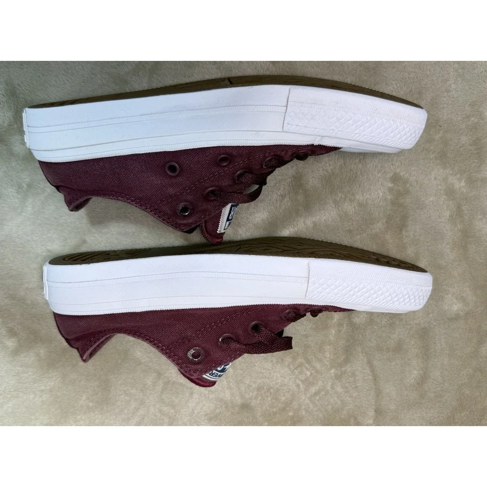 Converse Chuck Taylor II Lunarlon Men's 3‎ Women's Size 5 Maroon Red All Star