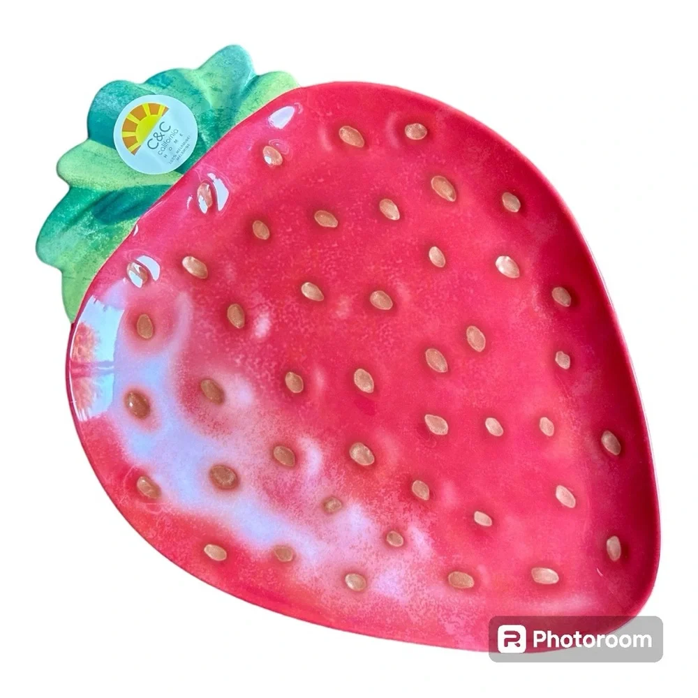C&C Californiana Strawberries Tray Melamine Dishwasher Safe