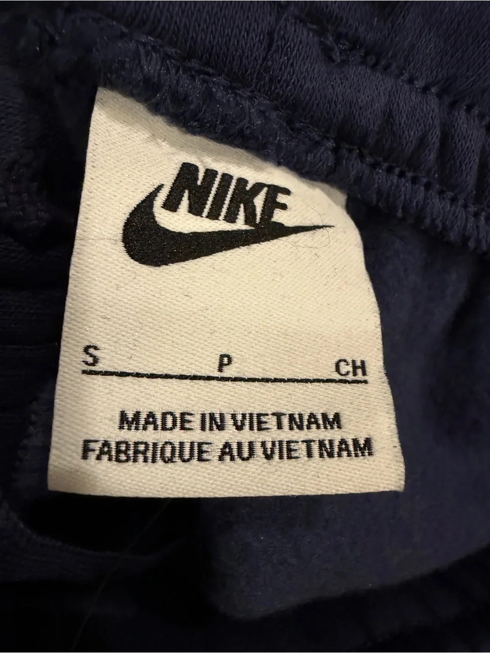 Nike‎ Men’s Size S Navy Blue Fleece Joggers