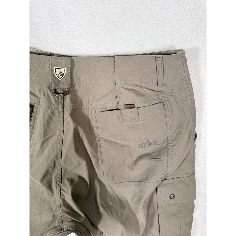 Kuhl Renegade Cargo Convertible Pants‎ Khaki Tan Stealth Zip Hiking Mens 35.5x30