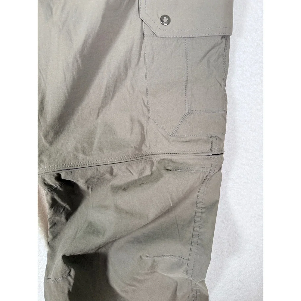 Kuhl Renegade Cargo Convertible Pants‎ Khaki Tan Stealth Zip Hiking Mens 35.5x30