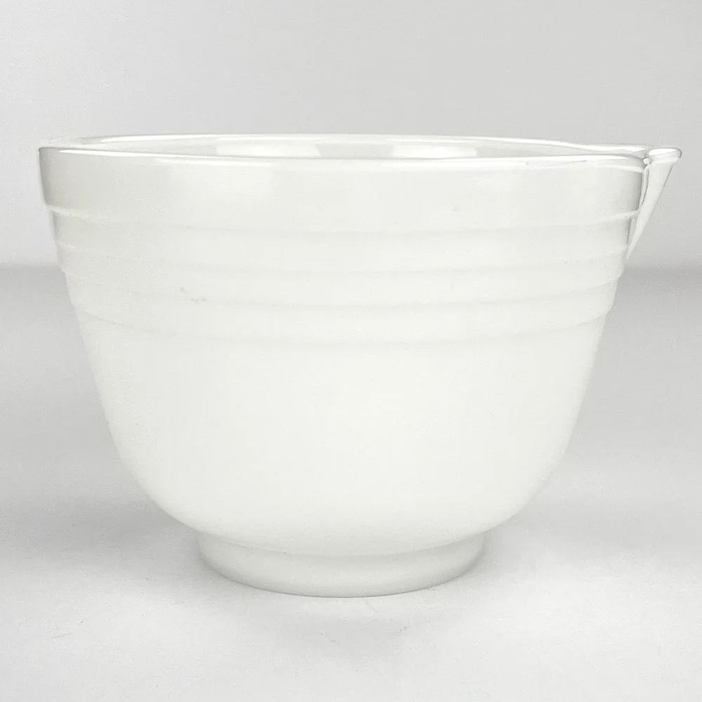 Vintage White‎ Milk Glass Mixing Bowl 6