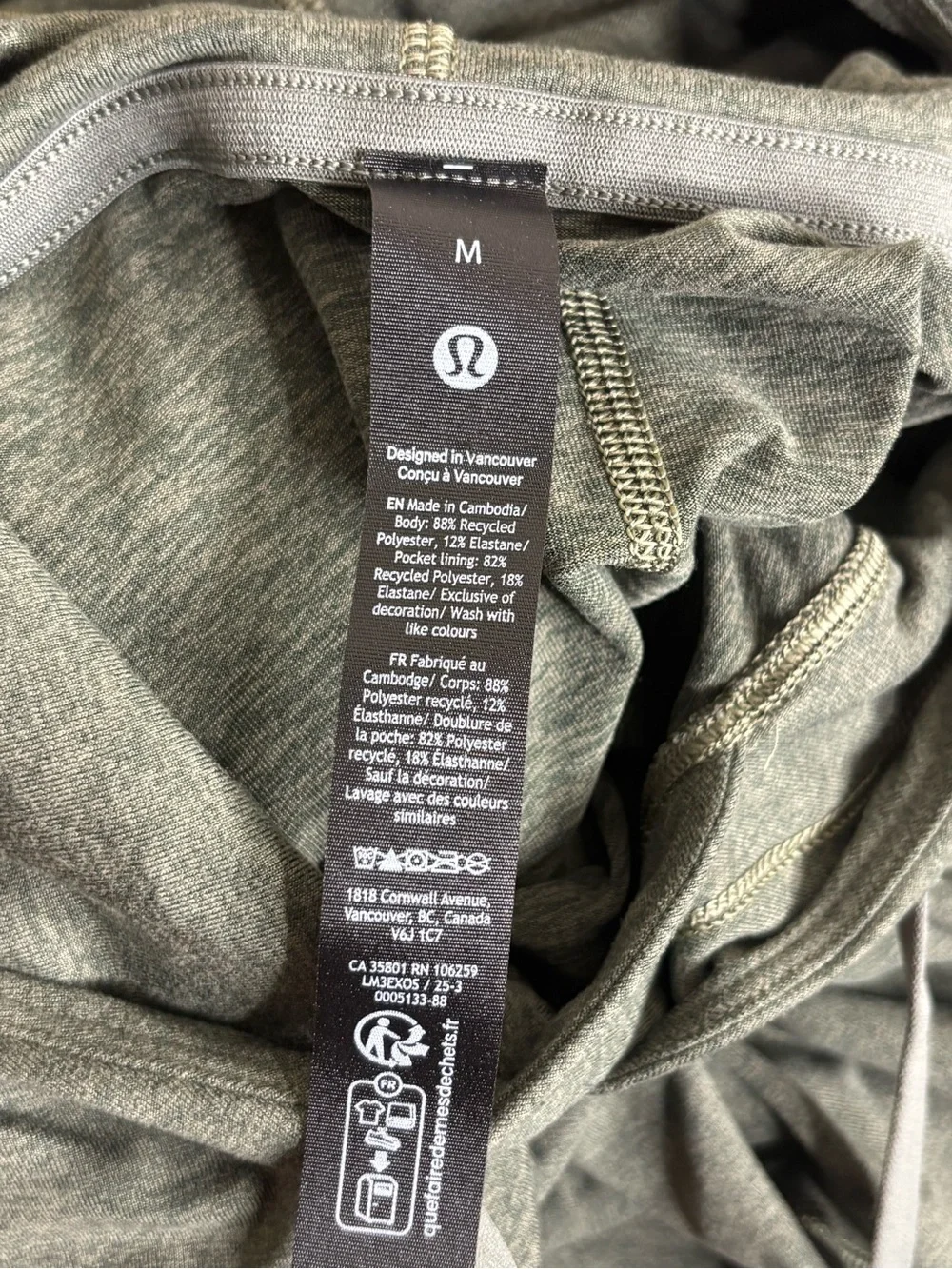 lululemon athletica hood laying heather