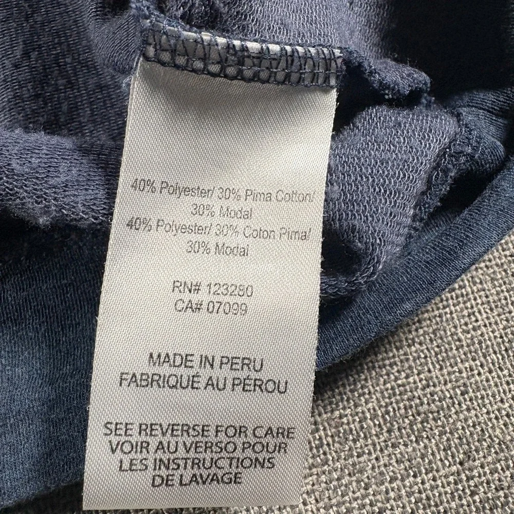 TravisMathew Sweatshirt Men Large Blue Heathered Lightweight Crewneck Pima Blend