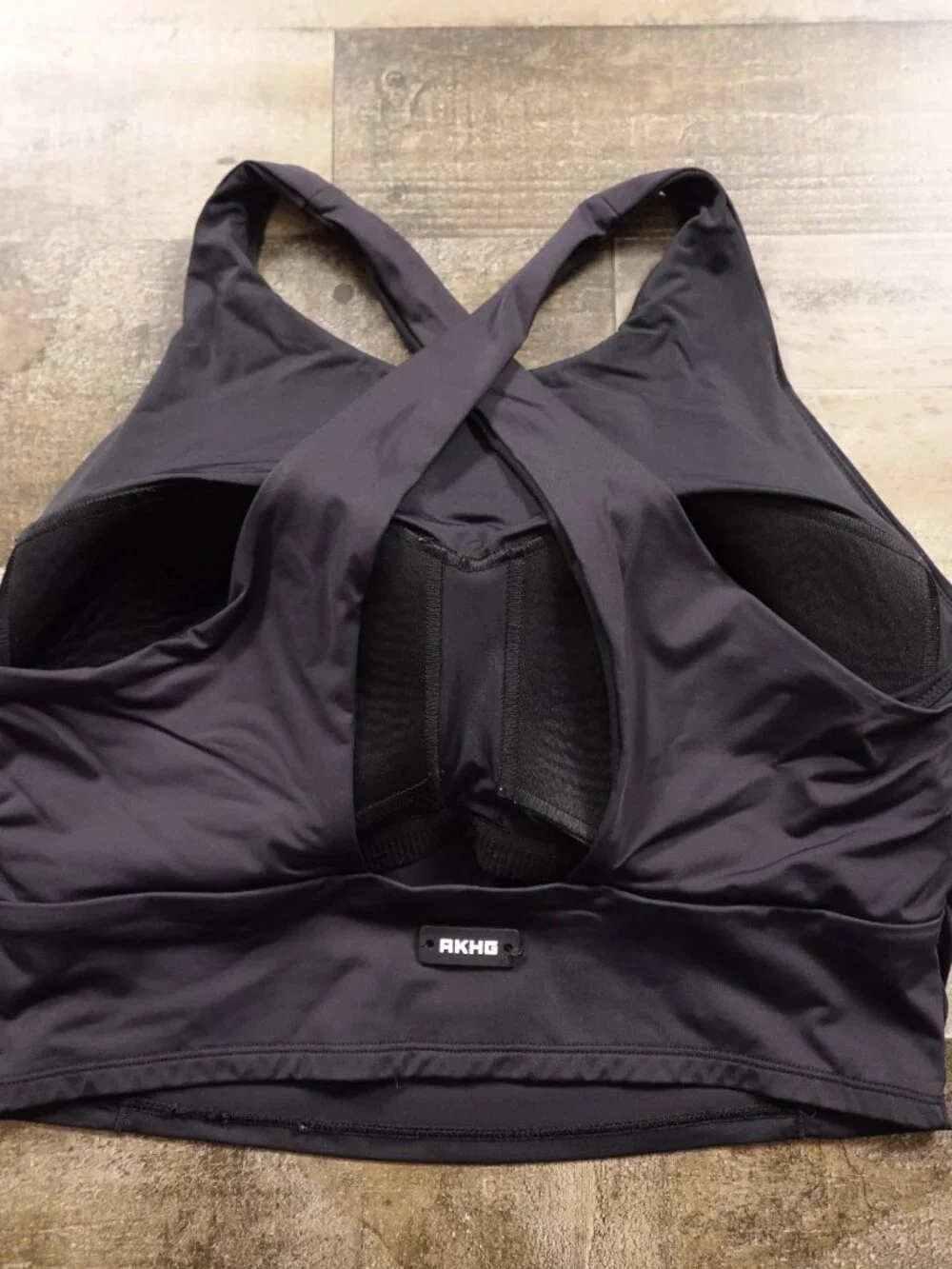 Duluth Trading AKHG Lost Lake Long Line Swim Bra Top Women's 12 Black