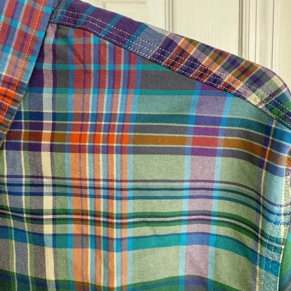 NEW Polo Ralph Lauren Mens XXL Plaid Button Down Shirt Multicolor Preppy Ivy‎