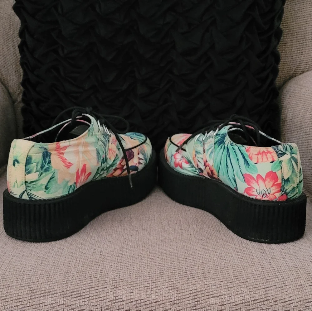 TUK MONDO TROPICAL PRINT MINT GREEN UNISEX CREEPERS