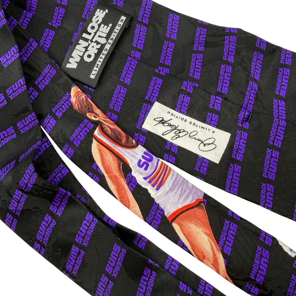WIN LOSE‎ or TIE Jerry Colangelo Phoenix Suns Mens Silk Black Purple Danny Ainge