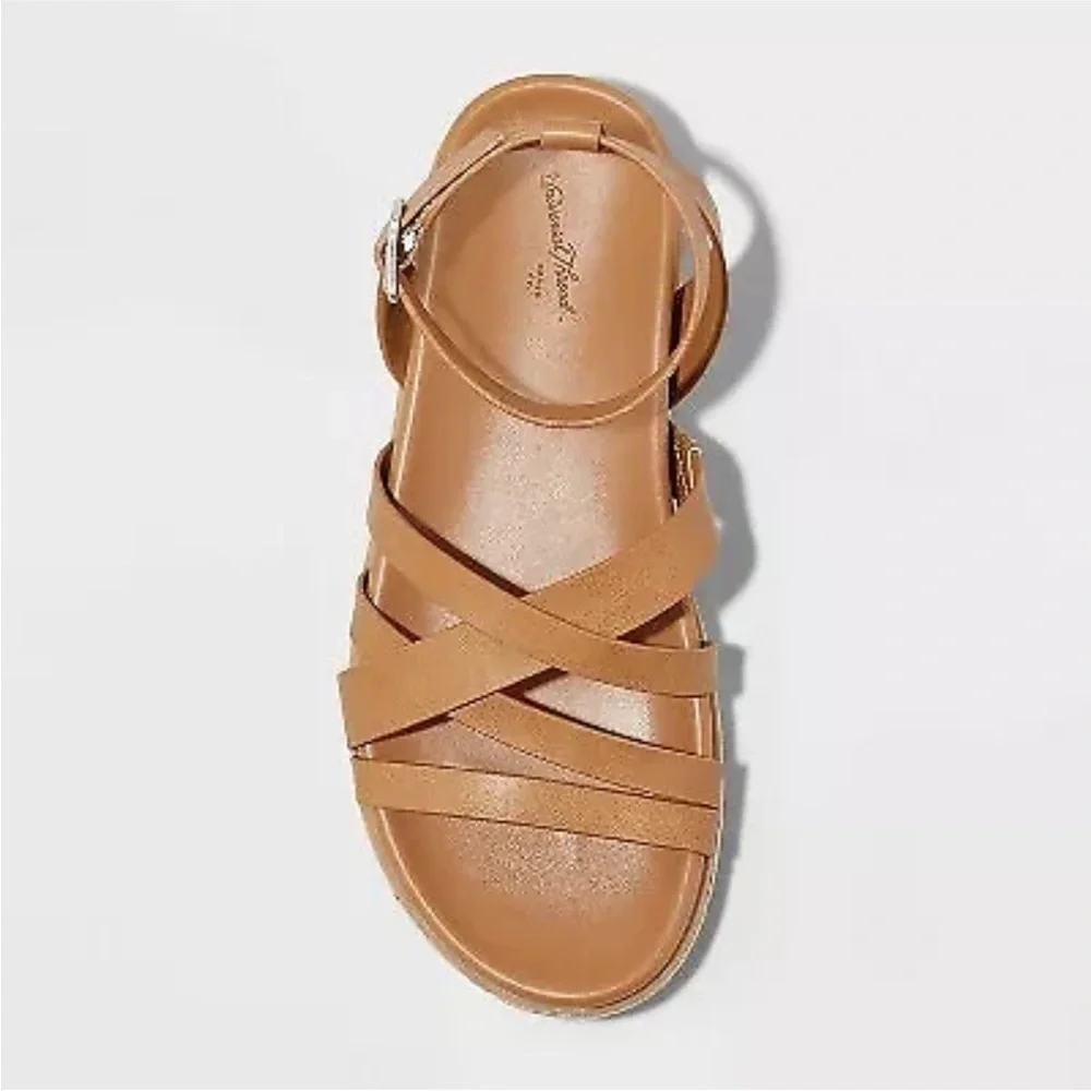 Women's Tanna Platform Sandals - Universal Thread Cognac