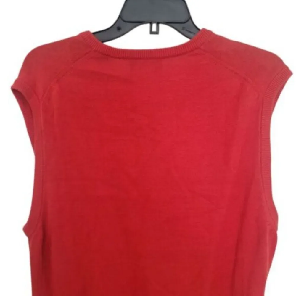 Jack Nicklaus Vintage Coral Linen Cotton‎ Blend Sweater Vest Mens Sz Medium