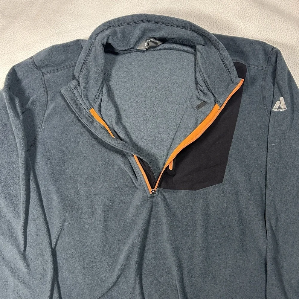 Eddie Bauer Pullover Mens XL Gray First Ascent Fleece Half Zip‎ Sweater Layer