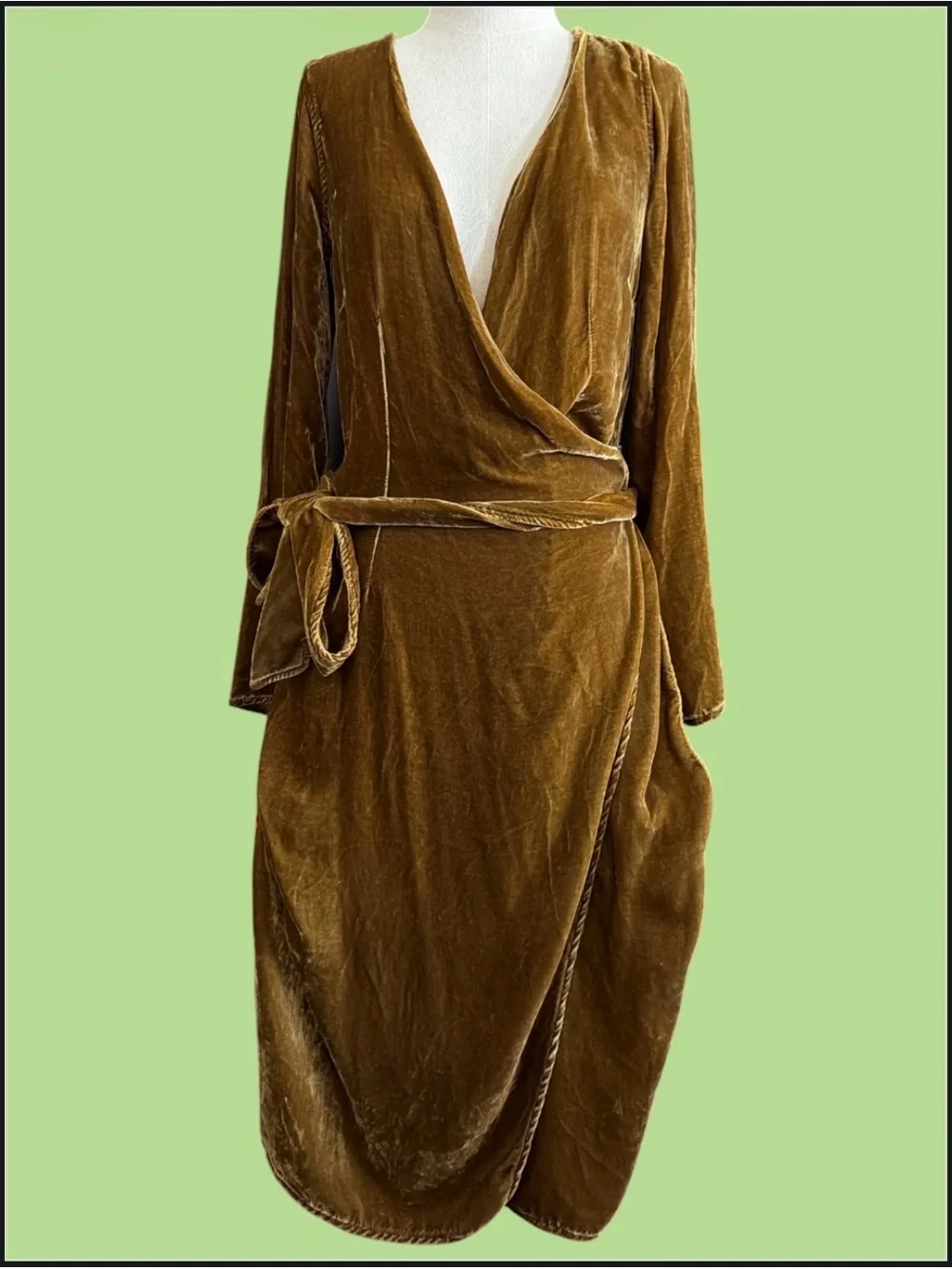 Free People x CP SHADES velvet wrap dress