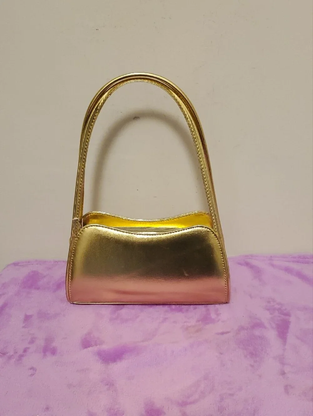Pretty Angel Gold Metallic Shoulder Bag