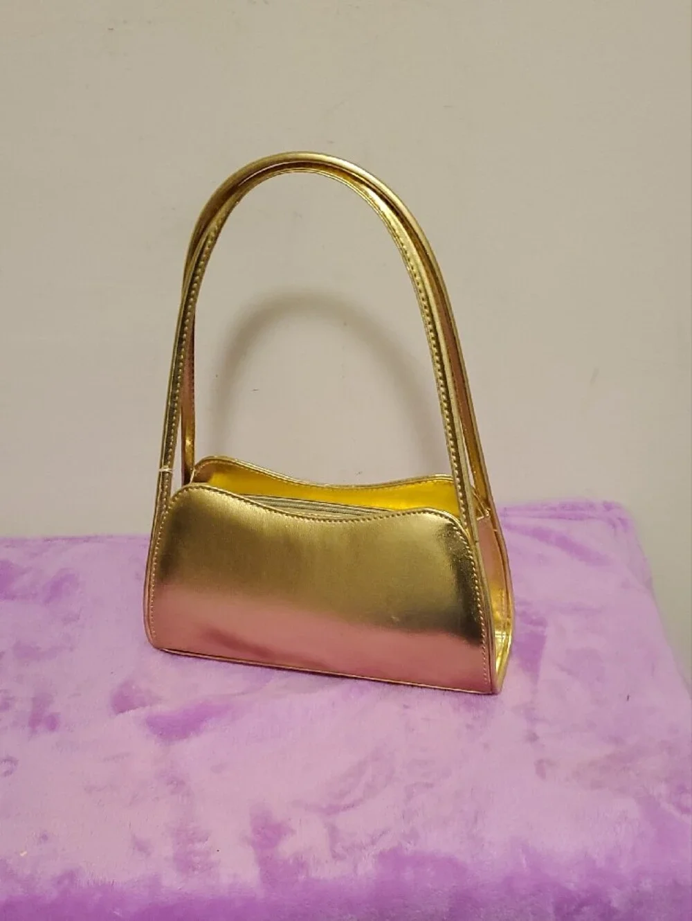 Pretty Angel Gold Metallic Shoulder Bag