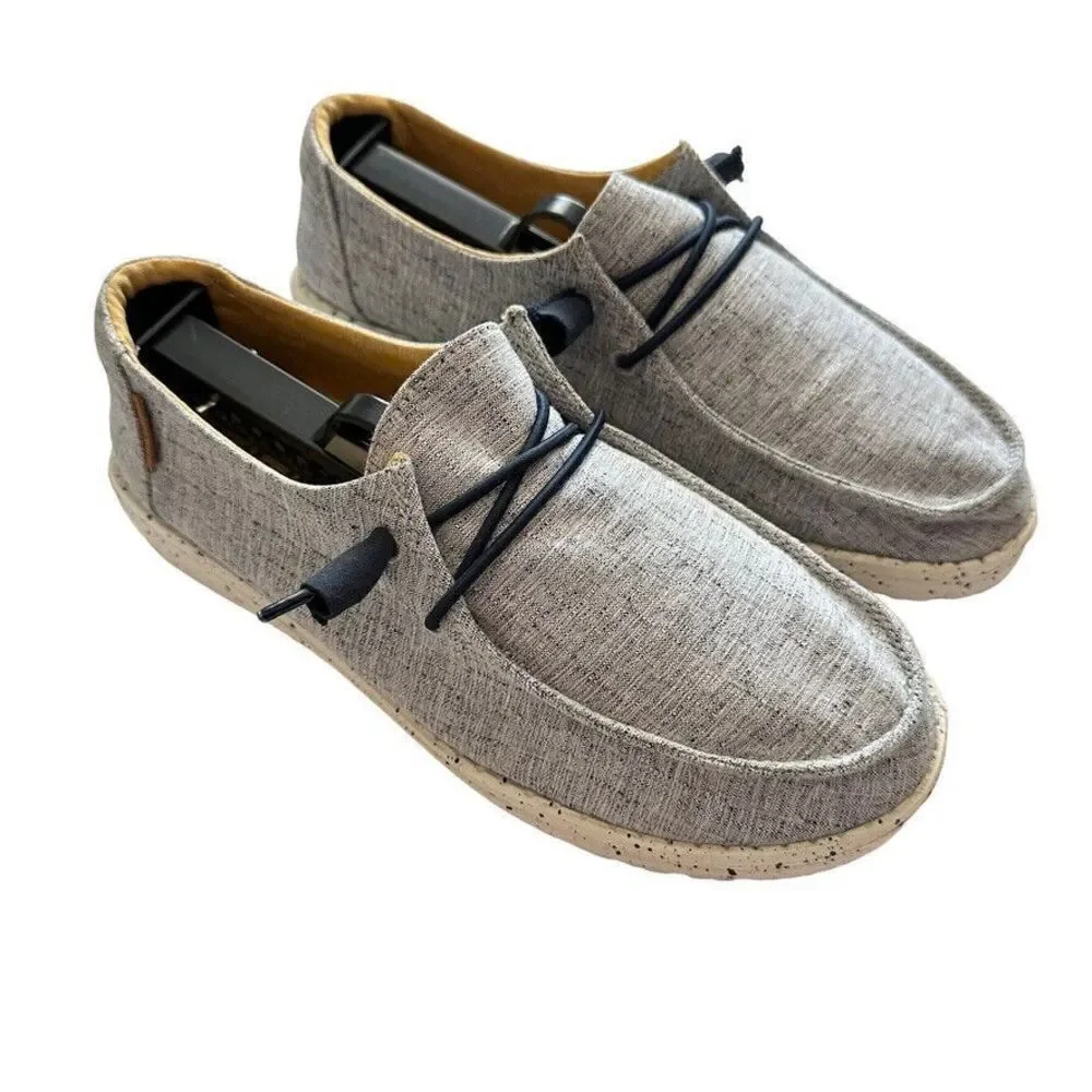 Hey Dude Wendy Sneakers Women's‎ 7 Chambray White Blue Slip On