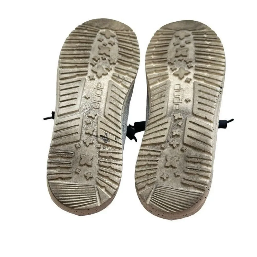 Hey Dude Wendy Sneakers Women's‎ 7 Chambray White Blue Slip On