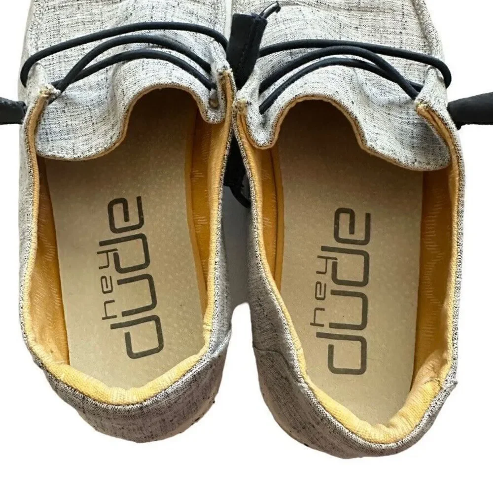 Hey Dude Wendy Sneakers Women's‎ 7 Chambray White Blue Slip On